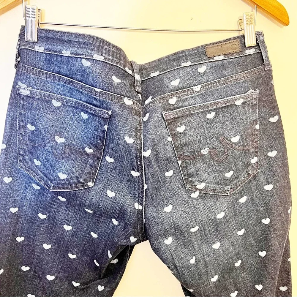 Adrianna Goldschmied Anthropologie heart skinny jeans the legging ankle fit 31R - Picture 7 of 9